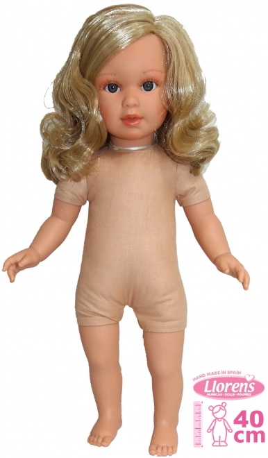 Realistische pop Lucia 40 cm met zacht stoffen lichaam
