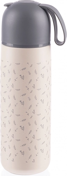 Thermosfles voor dranken met siliconen houder 400 ml, Flowers