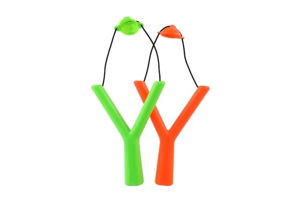 Katapult met waterbommen/ballonnen 36 stuks kunststof 14x19cm 2 kleuren in zakje