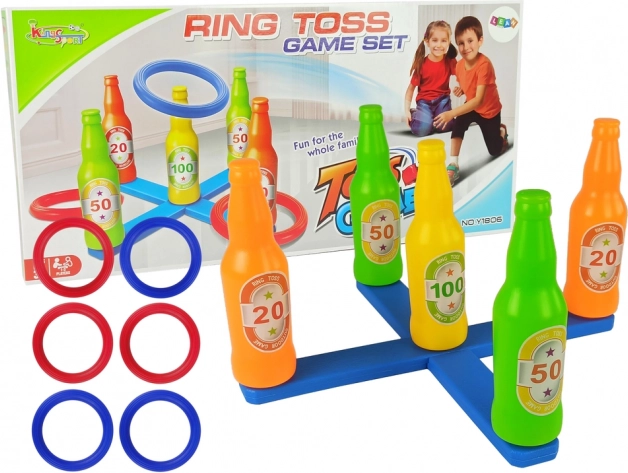Ringwerpen – kleurrijke flesjes met score voor kinderen