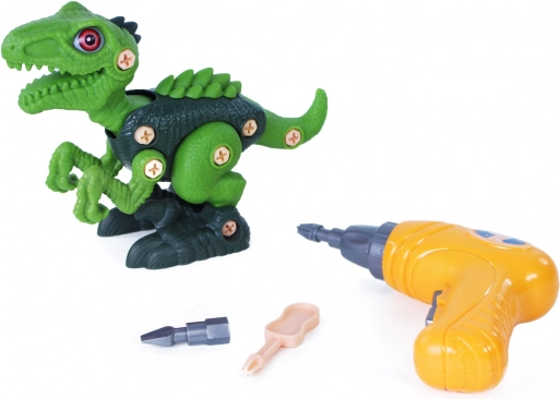 Schroefbare dinosaurus Velociraptor met batterijschroevendraaier