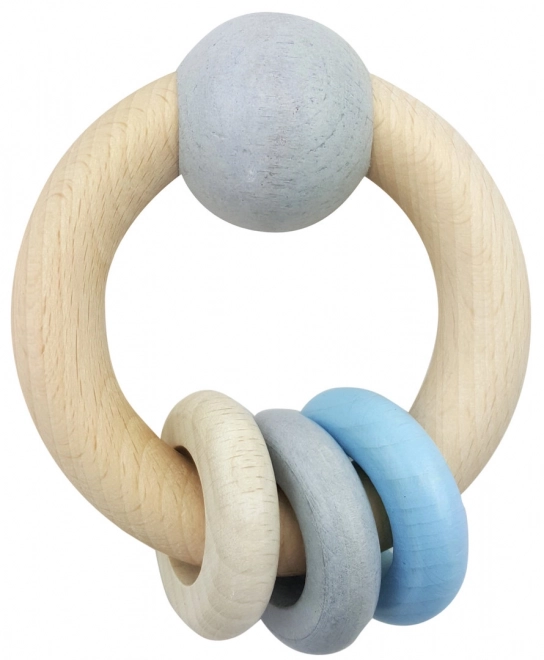 Hess Kulaté rammelaar met balletje en ringen blauw