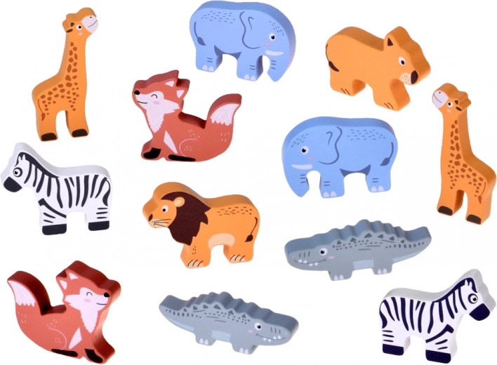 Rijke set houten figuren