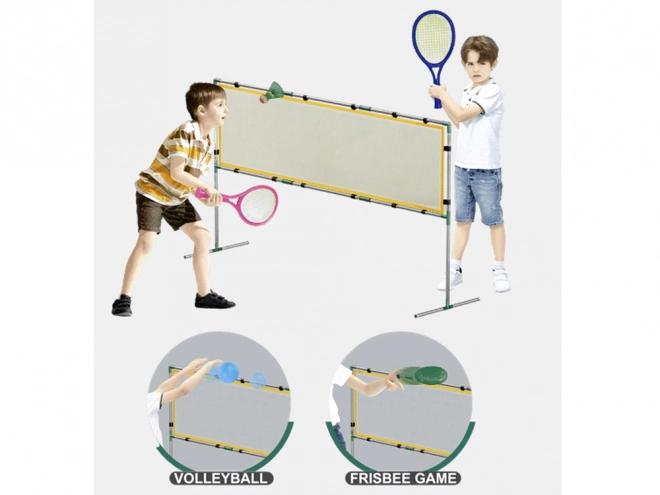 Sportset 3-in-1: Volleybalnet, badmintonset, vliegende schijf