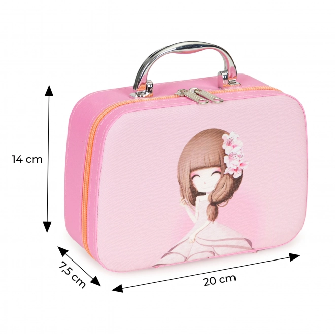 Set kindercosmetica, doos met spiegel en UV LED-lamp