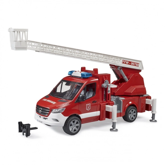 Brandweerwagen Mercedes-Benz Sprinter met ladder voor kinderen