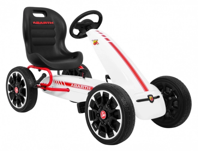 Gokart met trappers ABARTH wit