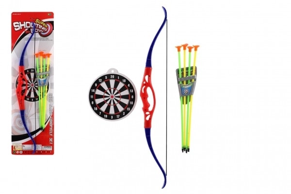 Boog+4 pijlen met zuignappen plastic 57cm op kaart