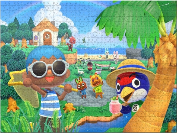 Kleurrijk Animal Crossing-motief