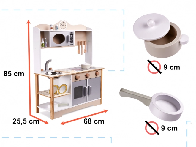 Houten keuken Lulilo met accessoires