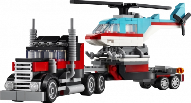 Lego Creator Vrachtwagen met Platform en Helikopter