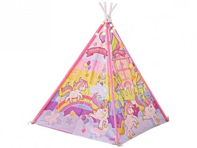 Lichteffecten kindertent Eenhoorn pony Roze