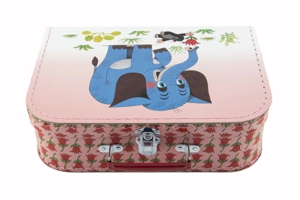 Gestikte Koffer/Koffer Mol en Olifant 30x21x9,5cm