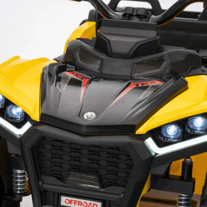 Gele sportieve kinderquad TX ATV
