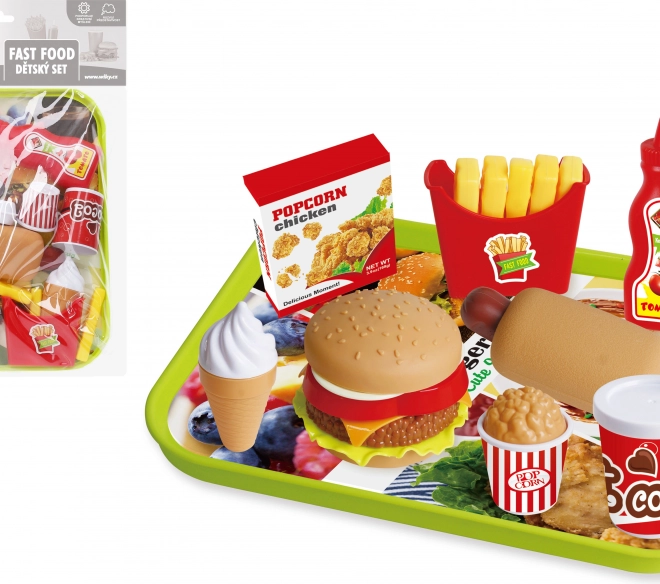 Speelset Fastfood met dienblad voor kinderen