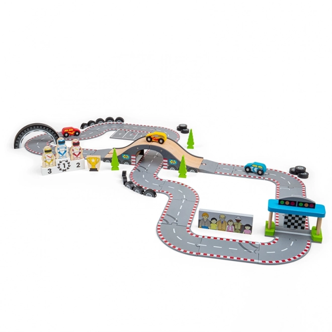 Bigjigs Rail Houten Racebaan Wedstrijddag