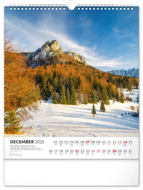 NOTIQUE Muurkalender Prachtig Slowakije 2025, 30 x 34 cm