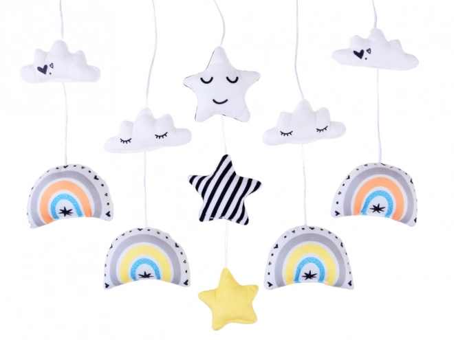 Mobiele muziekdoos voor kinderen met regenboog