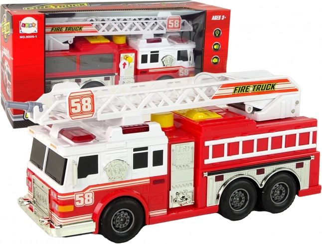 Brandweerauto met geluiden, lichten en water­effect – rood