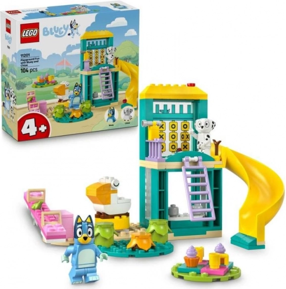Bluey: Bluey en Vlekje op de speeltuin bouwset voor kinderen 4+
