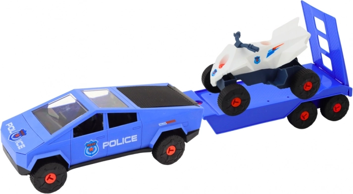 Politieauto met aanhanger voor realistisch spel