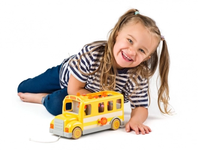 Vrolijke schoolbus met lichten en geluiden Woody