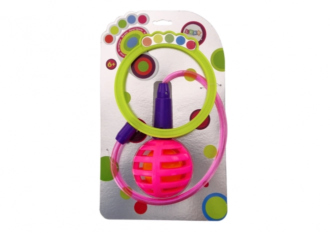 Skáčací Skipper Hula Hop op de Enkel Roze met LED-verlichting