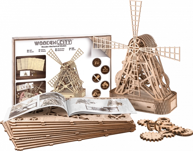 WOODEN CITY 3D puzzel Molen 222 delen