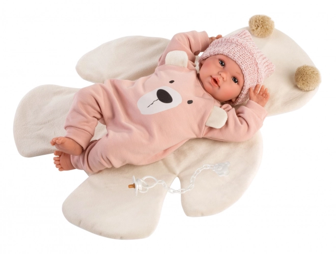 Llorens 63644 NEW BORN - realistische babypop met geluiden en zacht stoffen lichaam - 36 cm