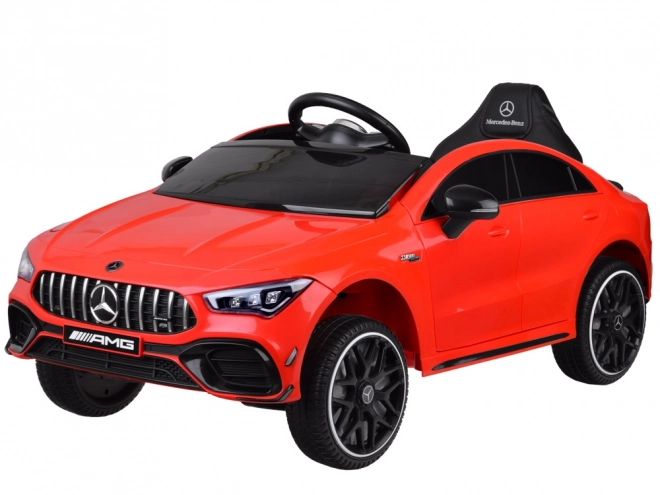 Elektrische kinderauto Mercedes AMG CLA 45s met schommelfunctie – Rood