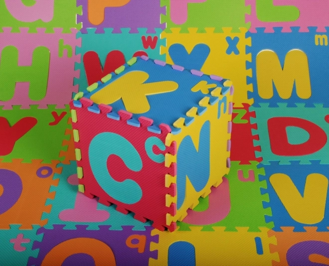 Schuimpuzzel Letters voor kinderen 3+ EVA schuim + Grote kleine letters Alfabet + Vloermat