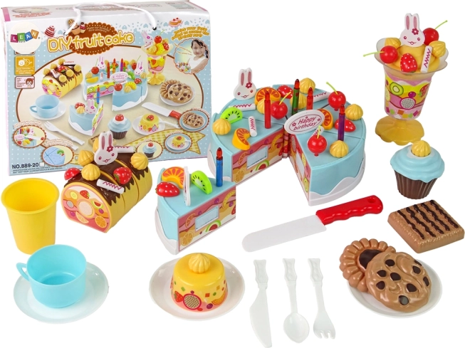 Set zoetigheden met klittenband – taart en koekjes met decoraties