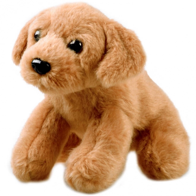 Zittende pluchen hond 13 cm
