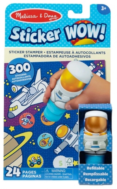 Sticker WOW! Astronaut sticker zegel