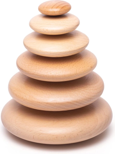 Balansspel met houten keien BIGJIGS BABY