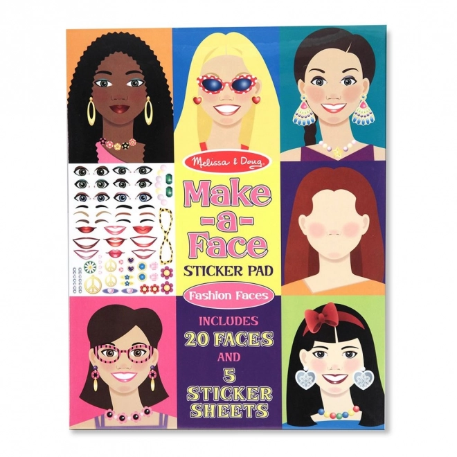 Stickervel set voor meisjes - Gezichten