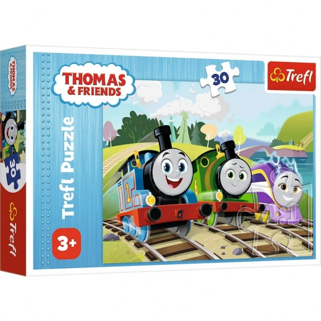 Puzzel 30 stukjes Vrolijke Thomas en vrienden