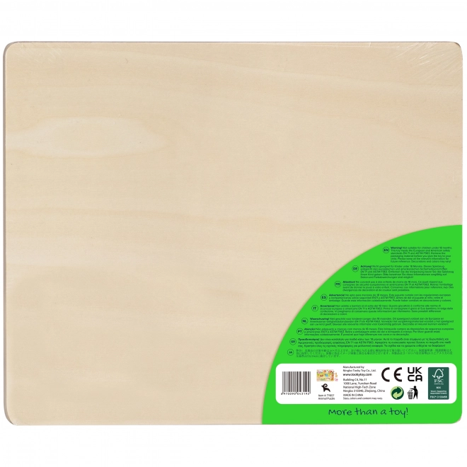 Houten puzzel met diertjes met handgreepjes
