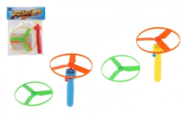 Afvuurbare rotor + starter plastic 9cm 2 kleuren in zakje
