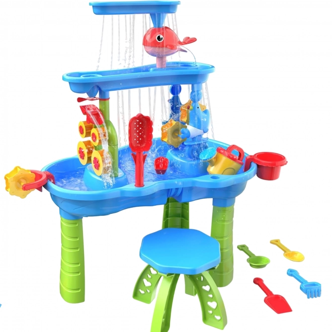 Woopie XL water- en zandtafel voor kinderen, 37 delen