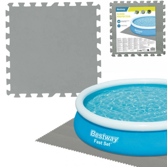 Bestway schuim mat voor zwembad grijs