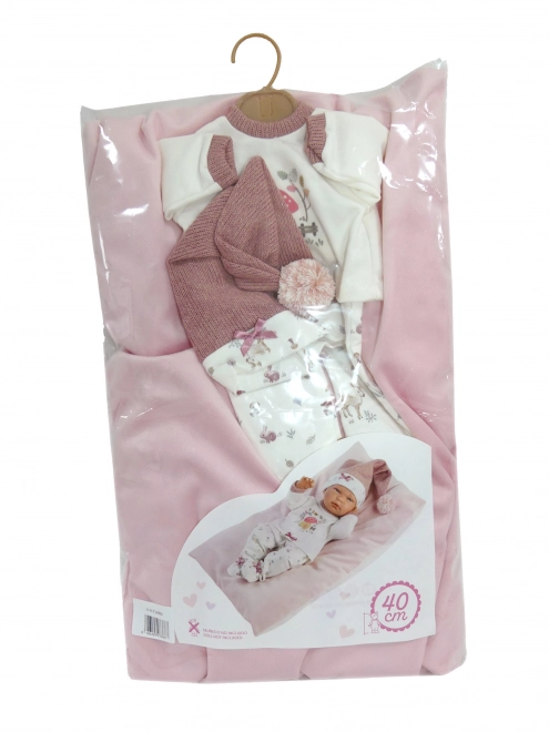 Llorens M738-80 kleertjes voor babypop NEW BORN maat 40-42 cm