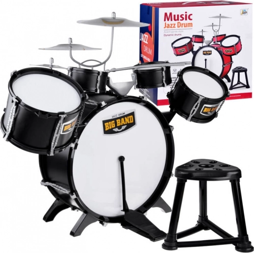 Grote rockdrums bekkens stokken + stoel IN0161 CY