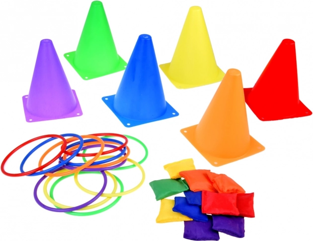 Spelset Kegels, Hoepels en Zakjes voor kinderen
