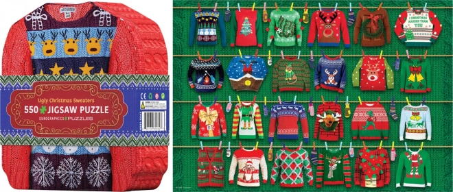 Kersttruien Puzzel in blikken doos 550 stukjes