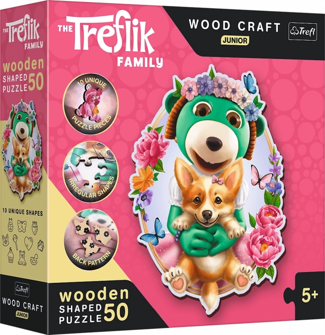 Houten puzzel Gelukkige Treflíci 50 stukjes