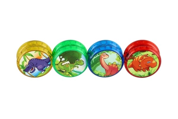 Jojo dinosaurussen lichtgevende kunststof 6cm op batterijen mix van soorten 12 stuks in doos