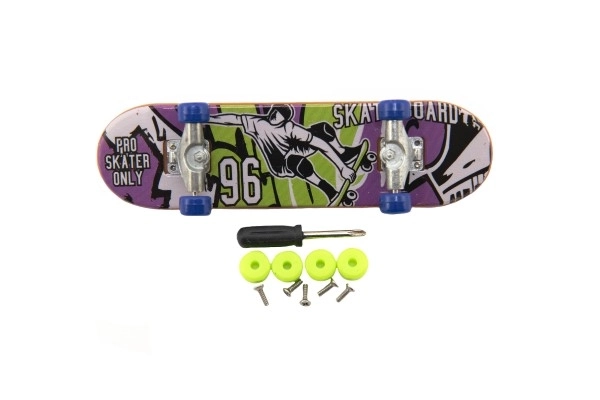 Schroevendraaier vinger skatebord met accessoires - 9 cm