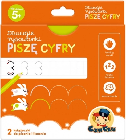 Lange Tekenboekjes Piszē Cyfry – set voor cijfers schrijven en fijne motoriek (5+)