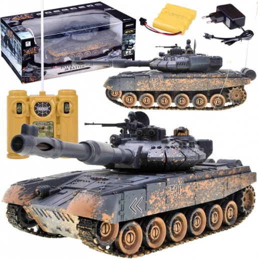 RC-tank T-90 met draaibare koepel, licht en geluid